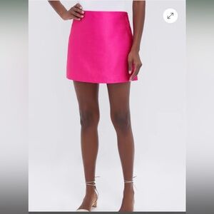 Tuckernuck Hot Pink Dupioni Opal Skirt size 8